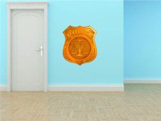 Police Badge NYPD Cop Identification Justice Picture Art Peel & Stick Sticker Graphic Design Vinyl Wall   Best Selling Cling Transfer Decal Color 675 Size : 20 Inches X 20 Inches   22 Colors Available   Wall Decor Stickers