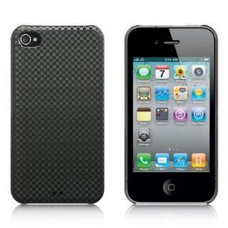 VMG 2 Item Combo For Apple iPhone 4 4S Cell Phone Premium Design Hard Case Cover   Black Wicker Laser Etched Design + LCD Clear Screen Saver Protector [by VanMobileGear]: Cell Phones & Accessories