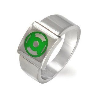 Green Lantern Logo Ring (GL SSRG19) Size 12 : Sporting Goods : Sports & Outdoors