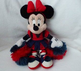 WDW Disney Minnie Mouse Cheerleader Bean Bag Plush   Red and Blue   12": Everything Else