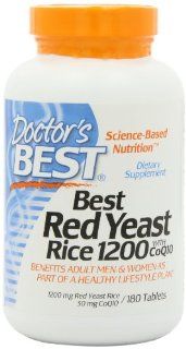 Doctor's Best Best Red Yeast Rice 1200 mg with Coq10, 180 Count Health & Personal Care