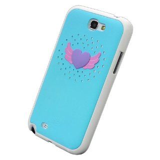 Bfun Purple Heart Wings Bling Hard Cover Case for Samsung Galaxy Note 2 N7100 Cell Phones & Accessories