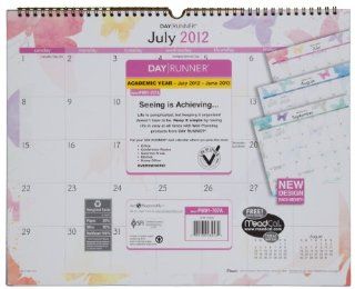 Day Runner Recycled Watercolors Monthly Wall Calendar, 15 Inch x 12 Inch, Design, 2012/2013 (PM91 707A A2) : Office Products