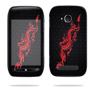 Protective Vinyl Skin Decal Cover for Nokia Lumia 710 4G Windows Phone T Mobile Cell Phone Sticker Skins Red Dragon: Cell Phones & Accessories