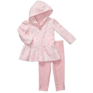 Carter's Pink Heart Fleece 2 Piece Pants Set (24 months) Clothing