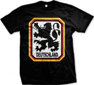Deutschland Germany Lion Coat Of Arms Mens T shirt, German Country Pride Men's Tee Shirt: Novelty T Shirts: Clothing