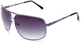 Andrea Jovine Women's A691 Aviator Sunglasses,Purple Frame/Gradient Smoke Lens,one size: Clothing
