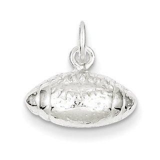 Sterling Silver Football Charm: Jewelry