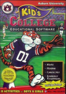 Kids College Educational Software 19 Activities 8500 Questions Boys and Girls Auburn University Officially Licensed Collegiate Product: Software