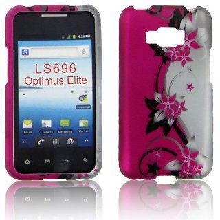 LG LS696 (Optimus Elite) Hot Pink Vine Protective Case: Cell Phones & Accessories