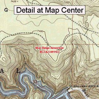 USGS Topographic Quadrangle Map   Blue Ridge Reservoir, Arizona (Folded/Waterproof) : Outdoor Recreation Topographic Maps : Sports & Outdoors