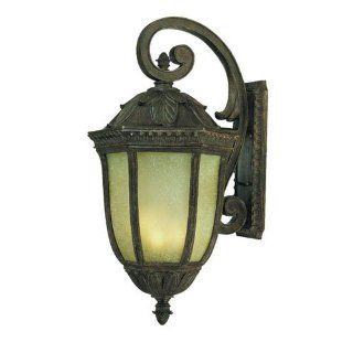 Alico Lighting 702BC Acclaim Lighting Black Coral Finished Outdoor Sconce with Florentine Scavo Glass Shades   Wall Porch Lights  