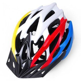Brand New Cycling Bicycle Adult Mens Bike Adjust Safety Red & Yellow & Green & White Helmet With Visor : Bmx Bike Helmets : Sports & Outdoors