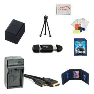 Accessory Package for Canon VIXIA HFR300/HFR32/HFR30/HFM50/ HFM500/HFM52 Camcorders. Package Includes: Replacement BP 727 Battery Pack, Rapid Travel Charger, 16GB Memory Card, Memory Card Reader, Memory Card Wallet, HDMI Cable, Table Top Tripod, LCD Screen
