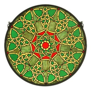 Meyda Tiffany Tiffany Nouveau Knotwork Trance Medallion Stained Glass