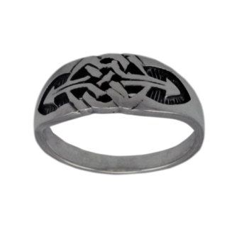 WithLoveSilver Solid Sterling Silver 925 Engraved Arrow Celtic Design Ring For Men: Jewelry