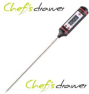 professional Digital Cooking Thermometer.Easy to Operate Large Crisp LCD Display with an Extra Long Steel Probe. Comes with Sturdy Storage Case and Free E cook Books with Over 175 Delicious Recipes and Temperature Guide. Includes New Battery, 100% Guarante