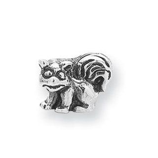 Sterling Silver Reflections Kids Raccoon Bead QRS733: Bead Charms: Jewelry
