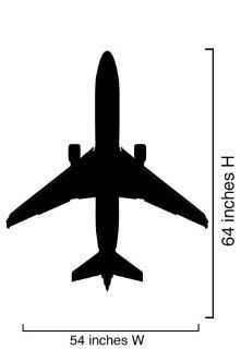 Vinyl Wall Art Decal Sticker Airplane 737 Silhouette: Home Improvement