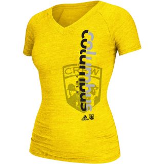 adidas Womens Columbus Crew Tri Blend Split V Neck T Shirt   Size: Xl, Yellow