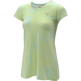 PUMA Womens Fashion Short Sleeve T Shirt   Size: Xl, Blue/sun