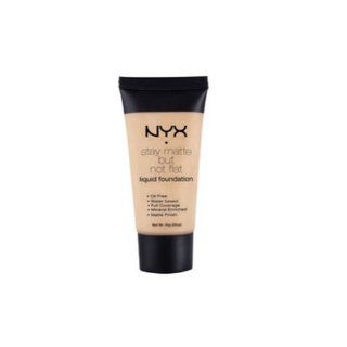 1 NYX SMF08 GOLDEN BEIGE   STAY MATTE BUT NOT FLAT LIQUID FOUNDATION + FREE EARRING GIFT : Foundation Makeup : Beauty