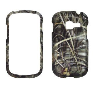 2D Camo Grass Samsung Galaxy Centura S738C / Discover S730G Cricket, Net 10 Straight Talk Case Cover Hard Phone Case Snap on Cover Rubberized Touch Faceplates: Cell Phones & Accessories