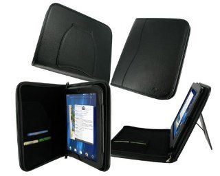 rooCASE Executive Portfolio (Black) Leather Case Cover with Landscape / Portrait View for HP TouchPad 9.7 inch Tablet Computer Wi Fi: Computers & Accessories