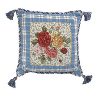 123 Creations Porcelain   Rose 100% Wool Petit   Point Pillow with