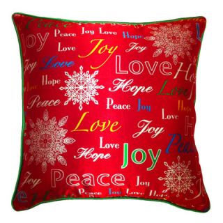 Filos Design Holiday Elegance Joy Hope Love Silk Pillow