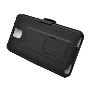 SAM GALALXYNOTE3 Rubberized BK Case Stand & BK Holster Stand: Cell Phones & Accessories