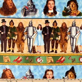 44'' Wide The Wizard Of Oz: There's No Place Like Home Dorothy And Friends Stripe Blue Fabric By The Yard