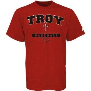 Russell Troy University Trojans Cardinal Baseball T shirt (XXXX Large) : Sports & Outdoors