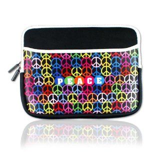 CellAllure Laptop Sleeve with Multi Colored Peace Sign Print (CALAPF3 0303): Electronics