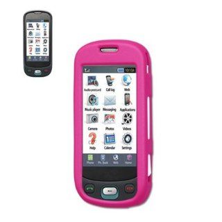 Fashionable Perfect Fit Hard Protector Skin Cover Cell Phone Case with belt clip for Samsung Highlight SGH T749 T Mobile   HOT PINK Cell Phones & Accessories