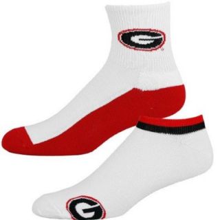 NCAA Georgia Bulldogs White Red Two Pack Socks: Shoes