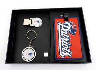 NFL New England Patriots Three Piece Sports Fan Pack : Sports Related Key Chains : Sports & Outdoors