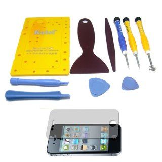 YAGadget iPhone 4S 10 Piece Magnetic Tool Kit + ScrewMat + Clear Screen Protector: Cell Phones & Accessories