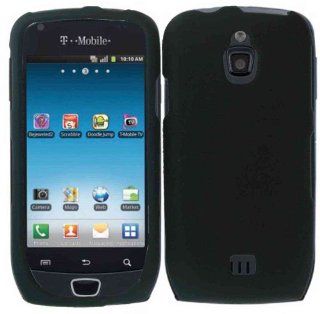 Black Rubberized Hard Case Cover for Samsung Exhibit 4G T759: Cell Phones & Accessories