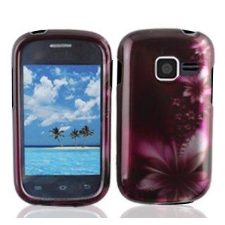 LF Purple Daisy Flower Designer Hard Case Cover, Lf Stylus Pen and Wiper For StraightTalk Samsung Galaxy Centura S738C: Cell Phones & Accessories