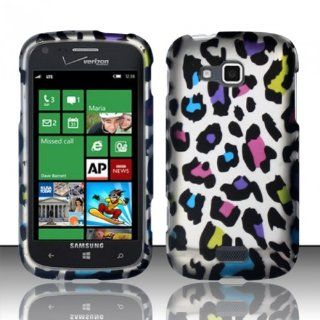 Blue Pink Purple Colorful Leopard Hard Cover Case for Samsung Ativ Odyssey i930 by ApexGears: Cell Phones & Accessories