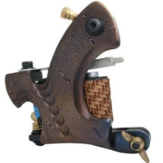 Professional 10 Wrap Coils Damascus Steel Tattoo Machine for Liner: Health & Personal Care