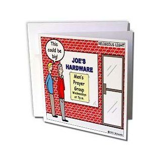 gc_2613_2 Rich Diesslins Funny Religious Light Cartoons   Hardware Store Mens Prayer Group   Greeting Cards 12 Greeting Cards with envelopes : Blank Greeting Cards : Office Products