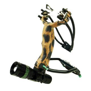 Eagle of Sniper Mg Al alloy Slingshot Leopard Catapult with Arrow Rest and Flashlight   7.87X6.3X3.7 s0209+s040601+o04 : Gun Slings : Sports & Outdoors