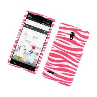 For LG Optimus L9 T Mobile P769 Hard Case Zebra Pink and White 