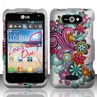 LG Motion 4G MS770 / Optimus Regard LW770 Case (Metro Pcs / Cricket) Dazzling Flowers Hard Cover Protector with Free Car Charger + Gift Box By Tech Accessories: Cell Phones & Accessories