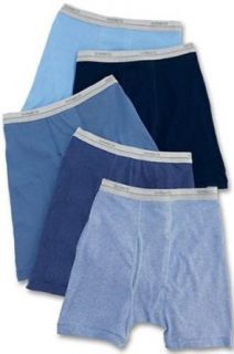 Hanes Boys' Boxer Brief 5 Pack B749B5, Assorted Solid Dyed Heathers, L: Clothing