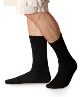 GL751 Gildan Men's Blended Crew Socks 6 Pk   Black   One at  Mens Clothing store