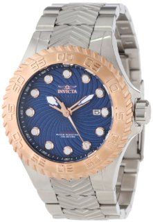 Invicta Men's 12928 Pro Diver Automatic Blue Textured Dial Stainless Steel Watch: Invicta: Watches