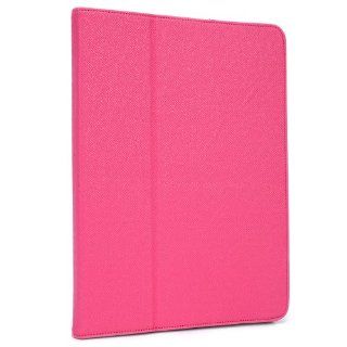 [Pink] Leather Filp Folio Cover Case with Built in Stand for Zeki TBD753B 7" Capacitive Multi Touch Tablet + Complimentary NextDia ™ Velcro Cable Strap: Computers & Accessories